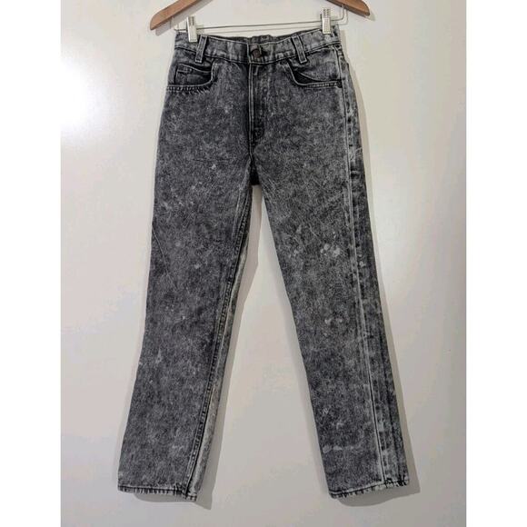 1980’s Vtg Levi’s 718 Black Tab Student Fit Straight Leg Jeans 28x28 Acid Wash W - Picture 1 of 11
